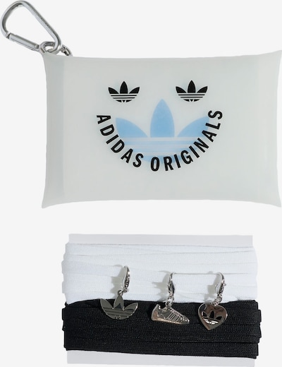 XS-XL dydžio Avalynės aksesuarai 'Jewelace' iš ADIDAS ORIGINALS, spalva – šviesiai mėlyna / juoda / sidabrinė / balta, Prekių apžvalga