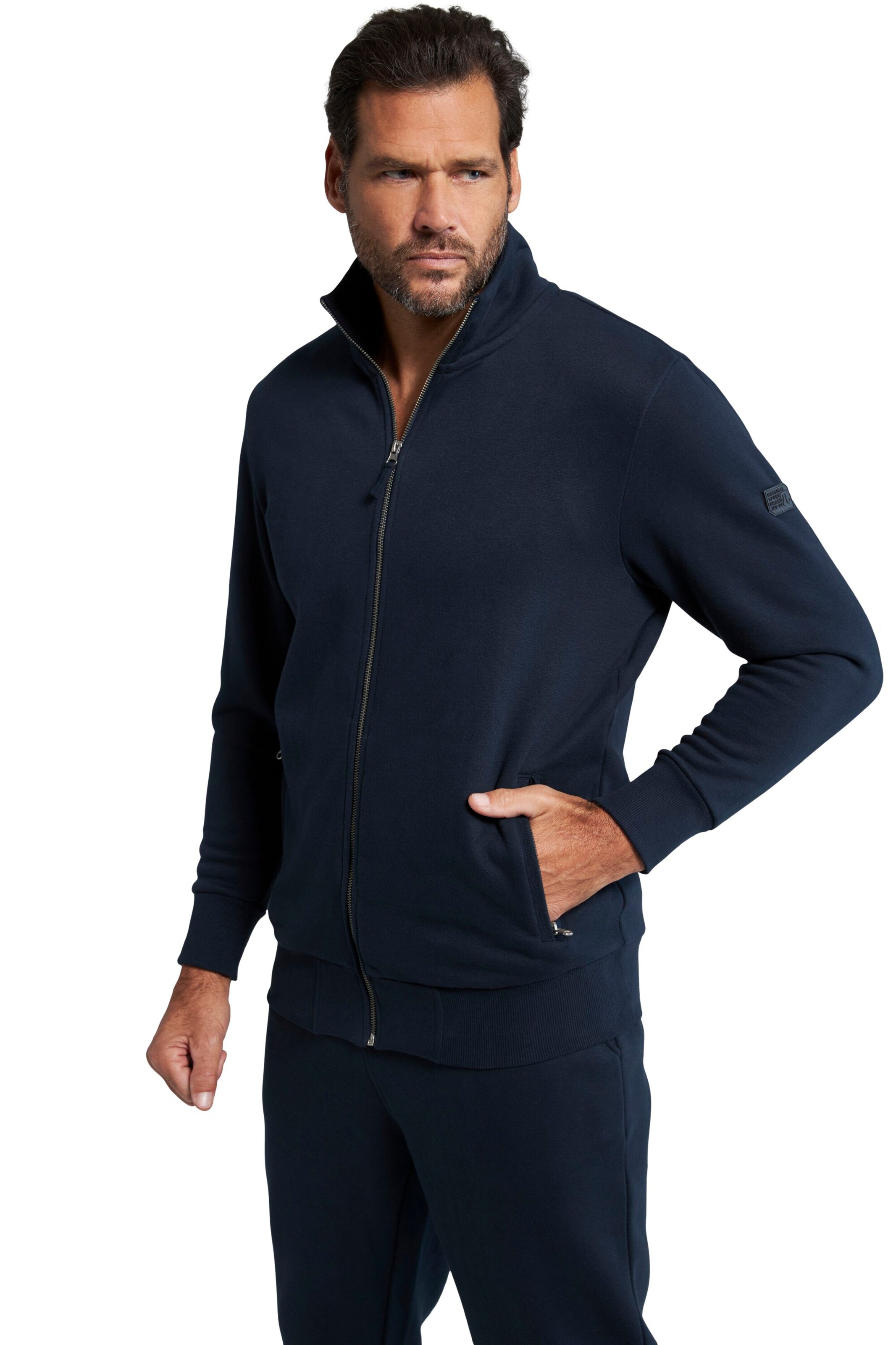 JAY-PI Sweatvest in Blauw: voorkant