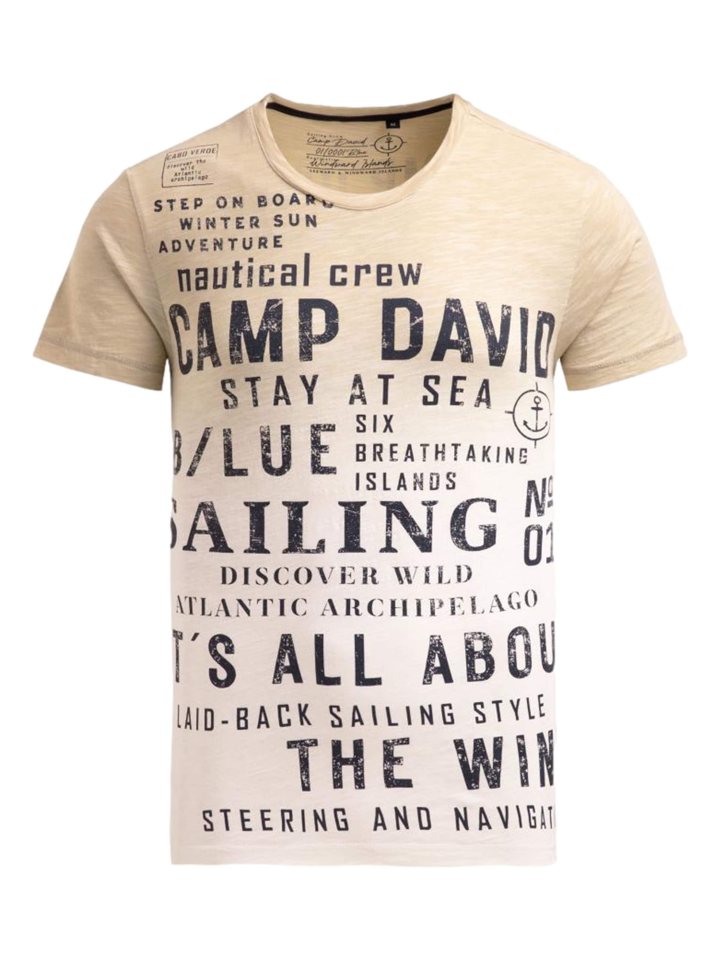 CAMP DAVID Shirt in Beige: front