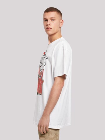F4NT4STIC Shirt 'Tom And Jerry Distressed' in White