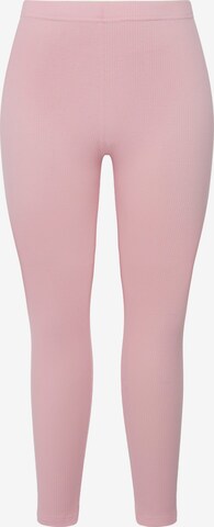 Ulla Popken Skinny Leggings in Pink: front