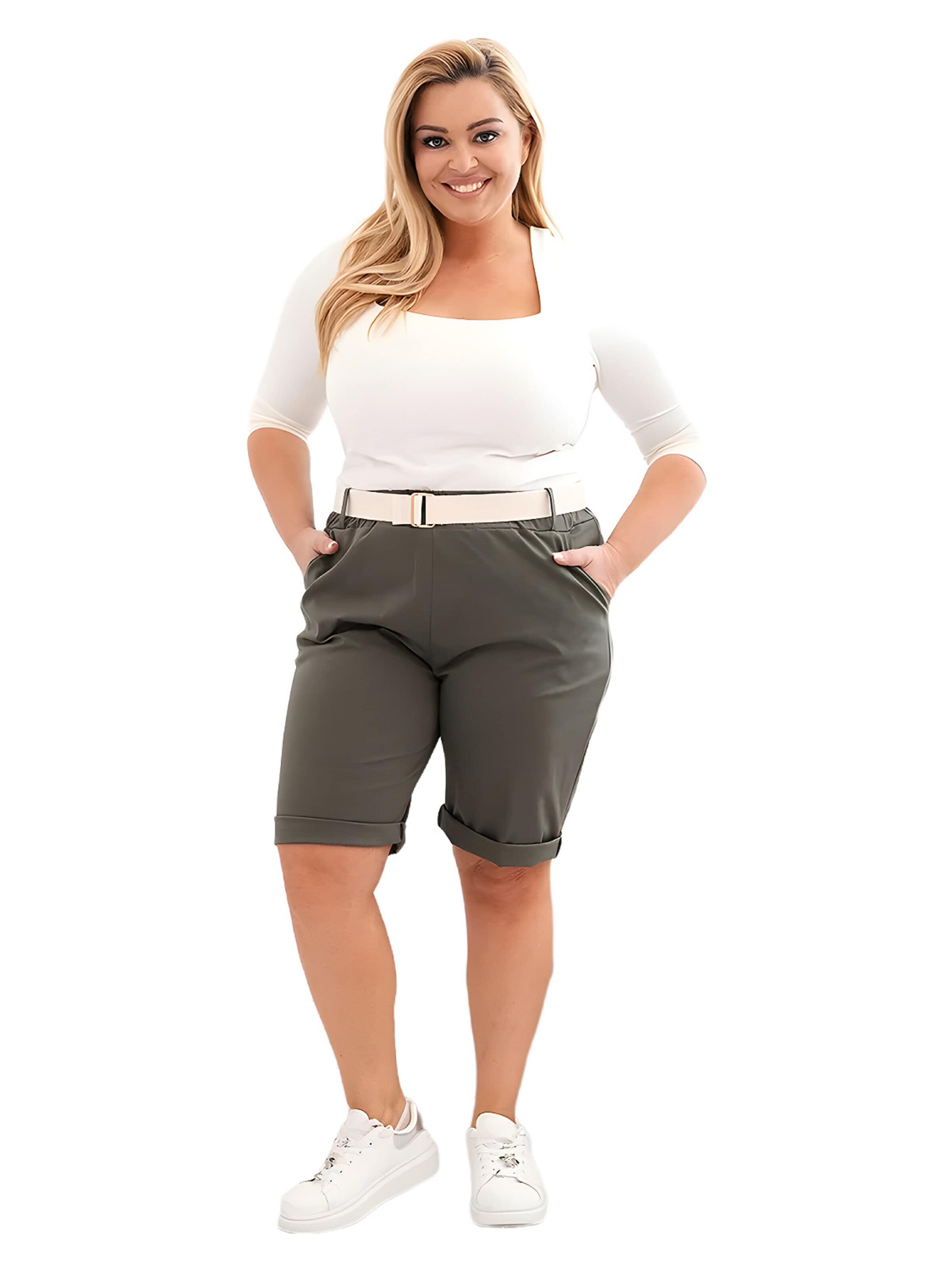 Lumera Broek in Groen: voorkant