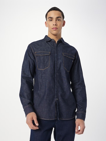 REPLAY Regular fit Button Up Shirt in Blue: front