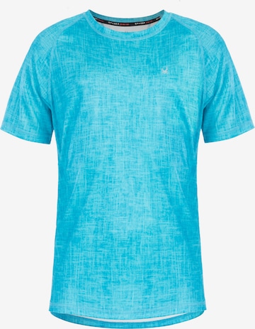 T-Shirt fonctionnel Spyder en bleu : devant