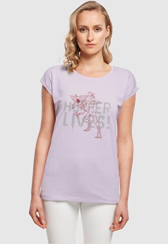 ABSOLUTE CULT T-Shirt 'Stranger Things - Hoppers Live' in Lila: Vorderseite