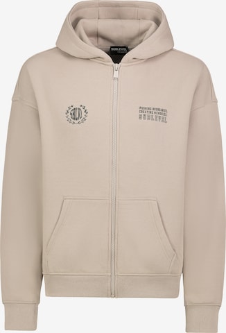 Sublevel Sweatjacke in Beige: Vorderseite