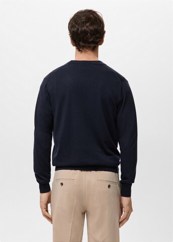 MANGO MAN Knit Cardigan 'Willyc' in Blue