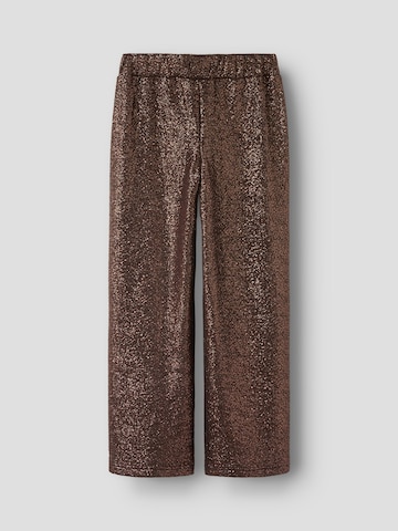 NAME IT - Pierna ancha Pantalón en marrón