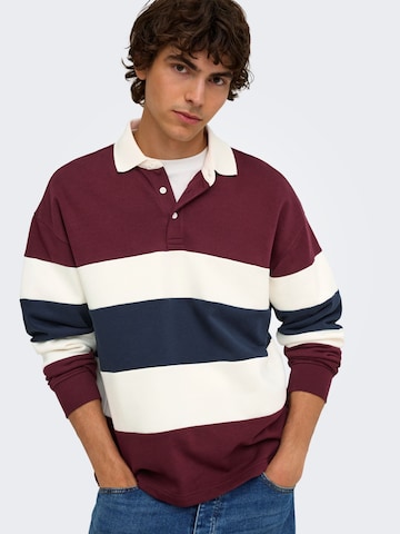 Only & Sons Sweatshirt 'Maglieria'‌‌‌‌‌ in Rot