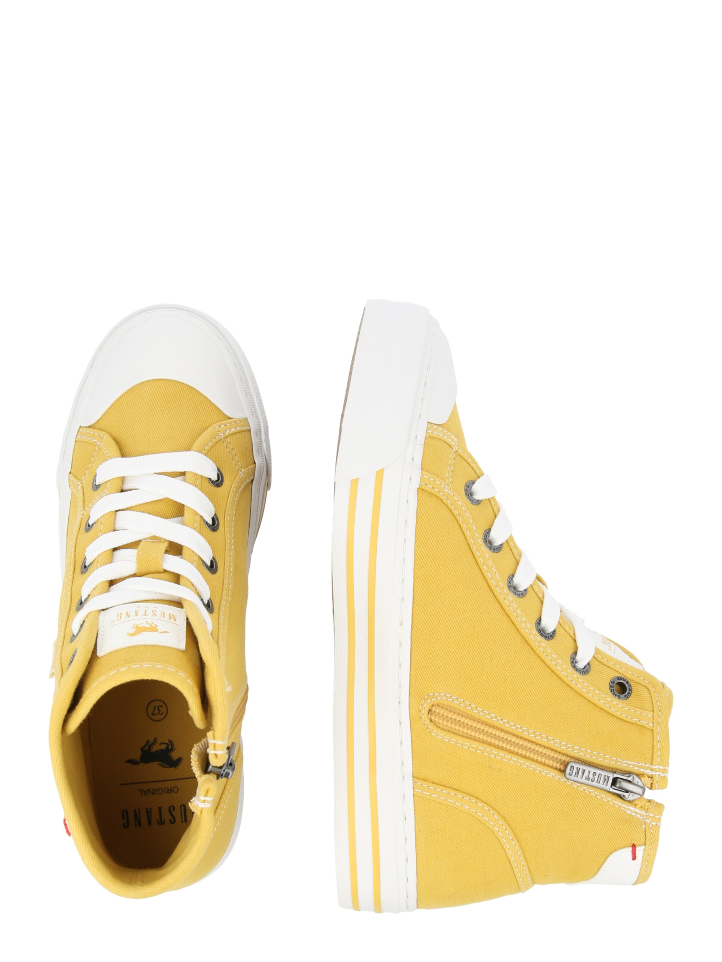 MUSTANG - Sapatilhas altas em amarelo
