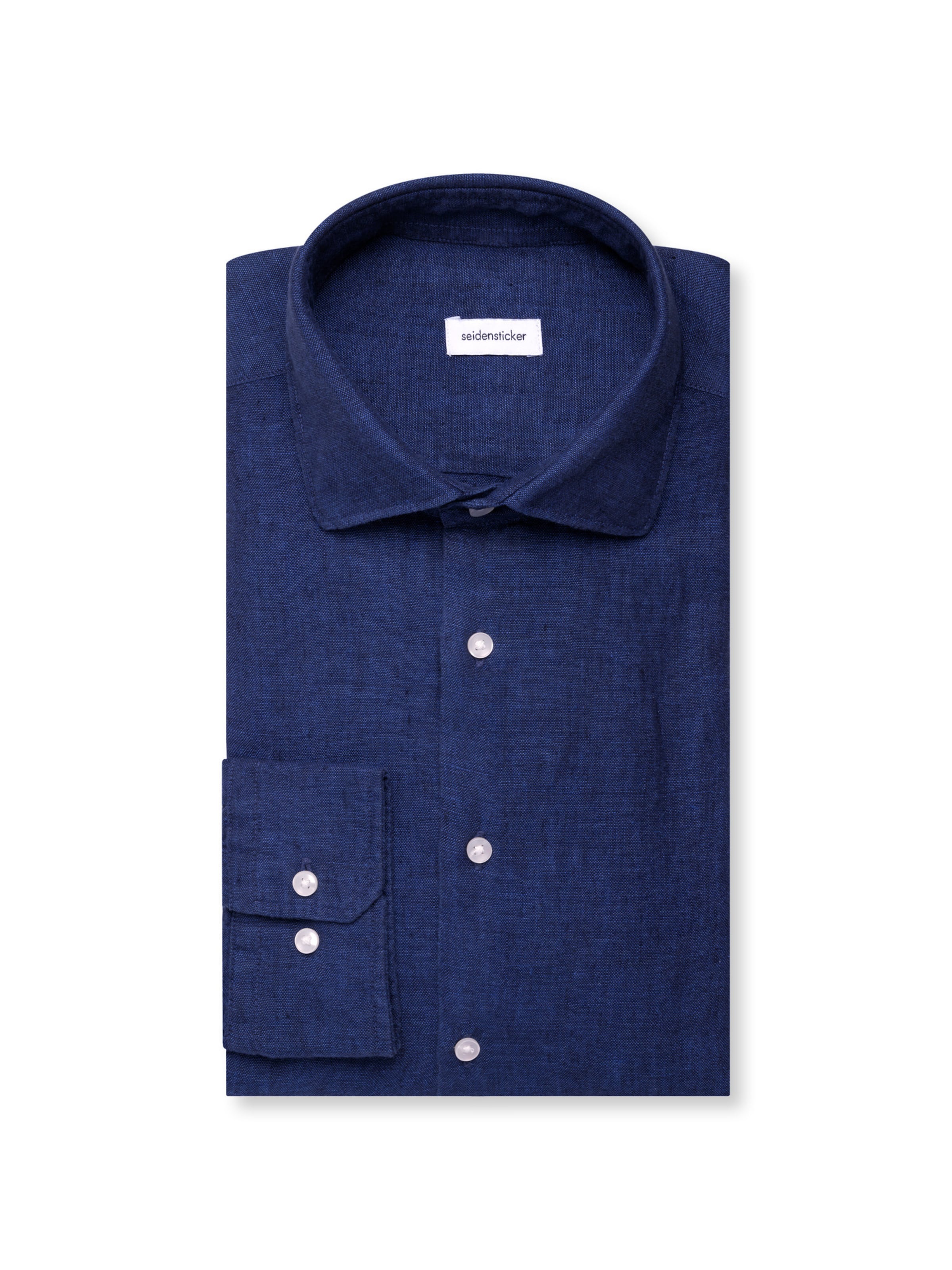 Coupe slim Chemise business 'Smart Linen' SEIDENSTICKER en bleu