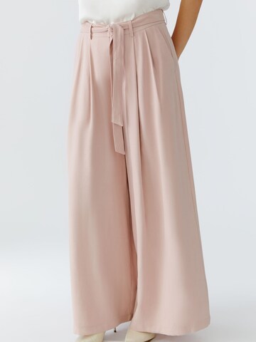 OUI Wide leg Pleat-Front Pants 'Palazzo' in Pink: front