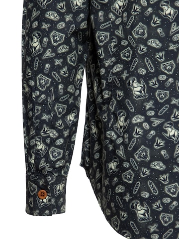 King Kerosin Regular Fit Hemd‌‌‌‌‌‌ in Schwarz