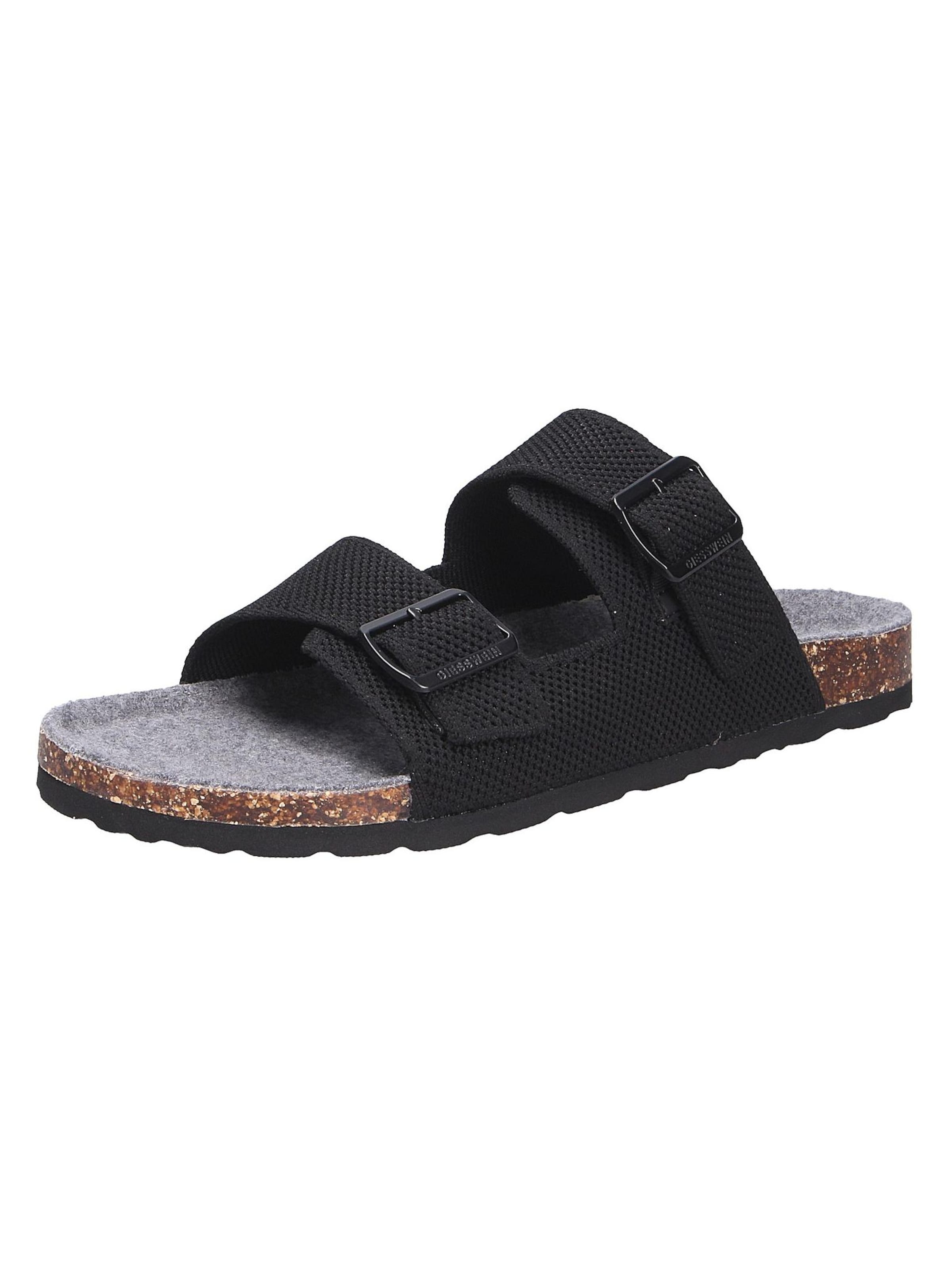 GIESSWEIN Sandals 'MERINO SLIDES' in Black: front