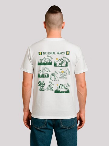 T-Shirt 'US National Parks Montage' F4NT4STIC en blanc : devant