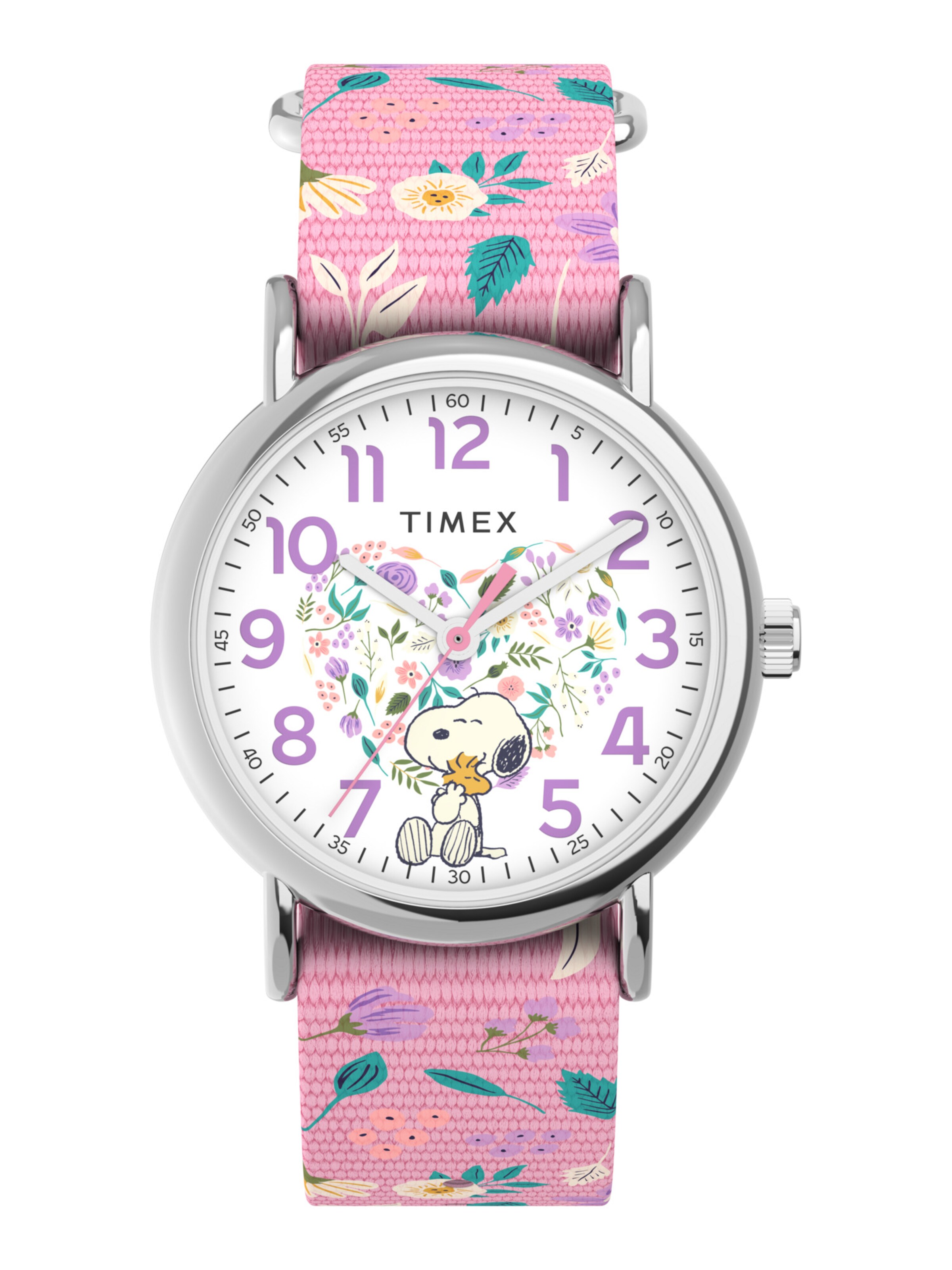Orologio analogico di TIMEX in rosa: frontale