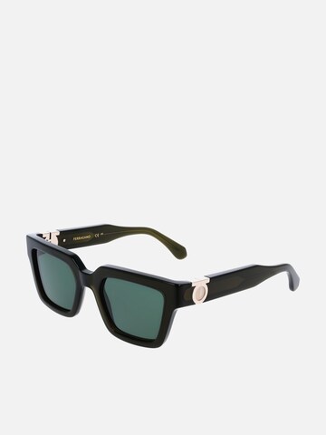 Lunettes de soleil FERRAGAMO en vert : devant