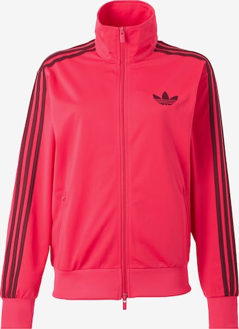 ADIDAS ORIGINALS Кофта на молнии 'FB' в Ярко-розовый: спереди