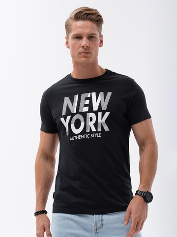 T-Shirt 'S1734' Ombre en noir : devant