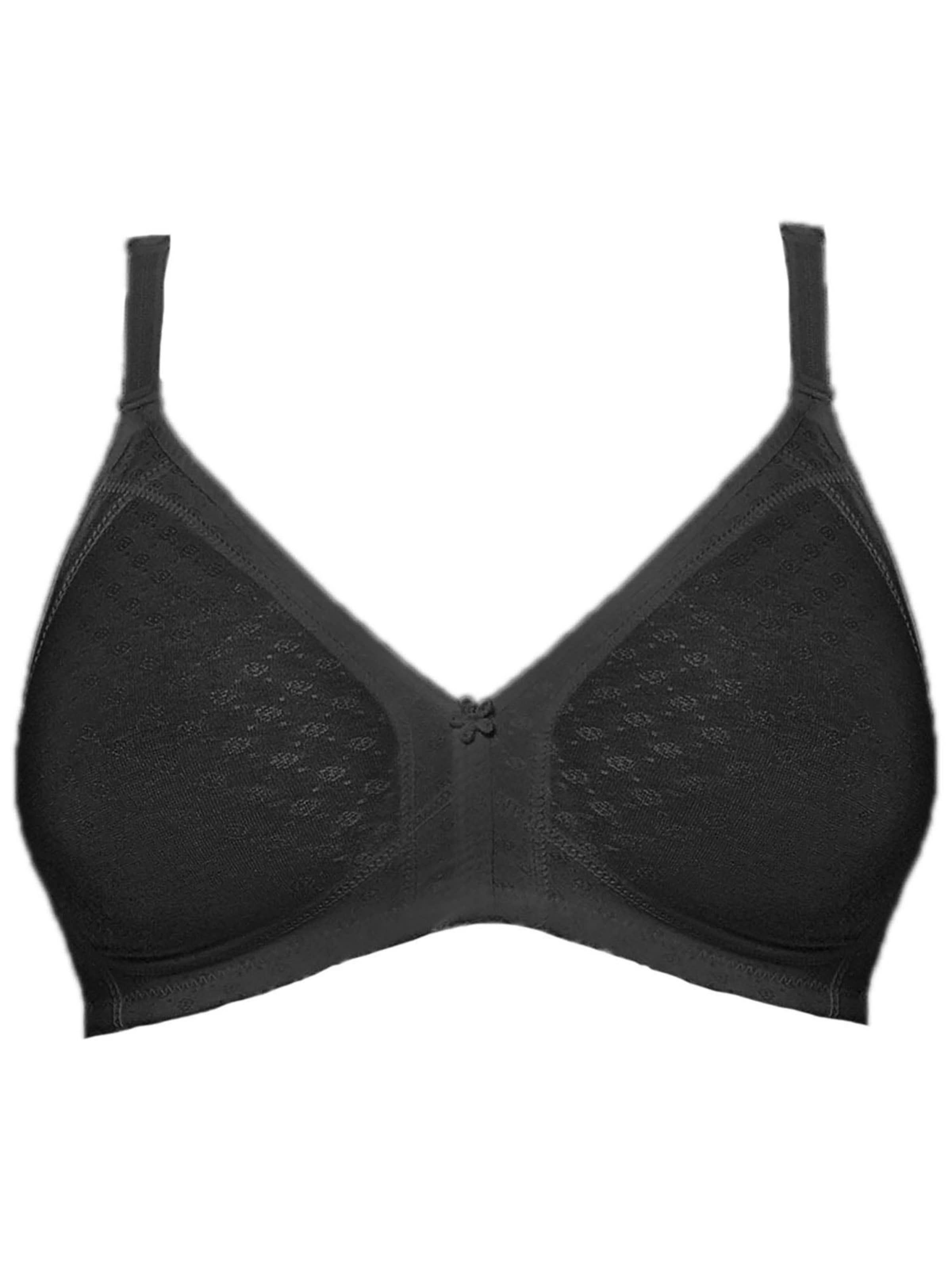 SUSA Minimiser Bra 'Topsy' in Black: front