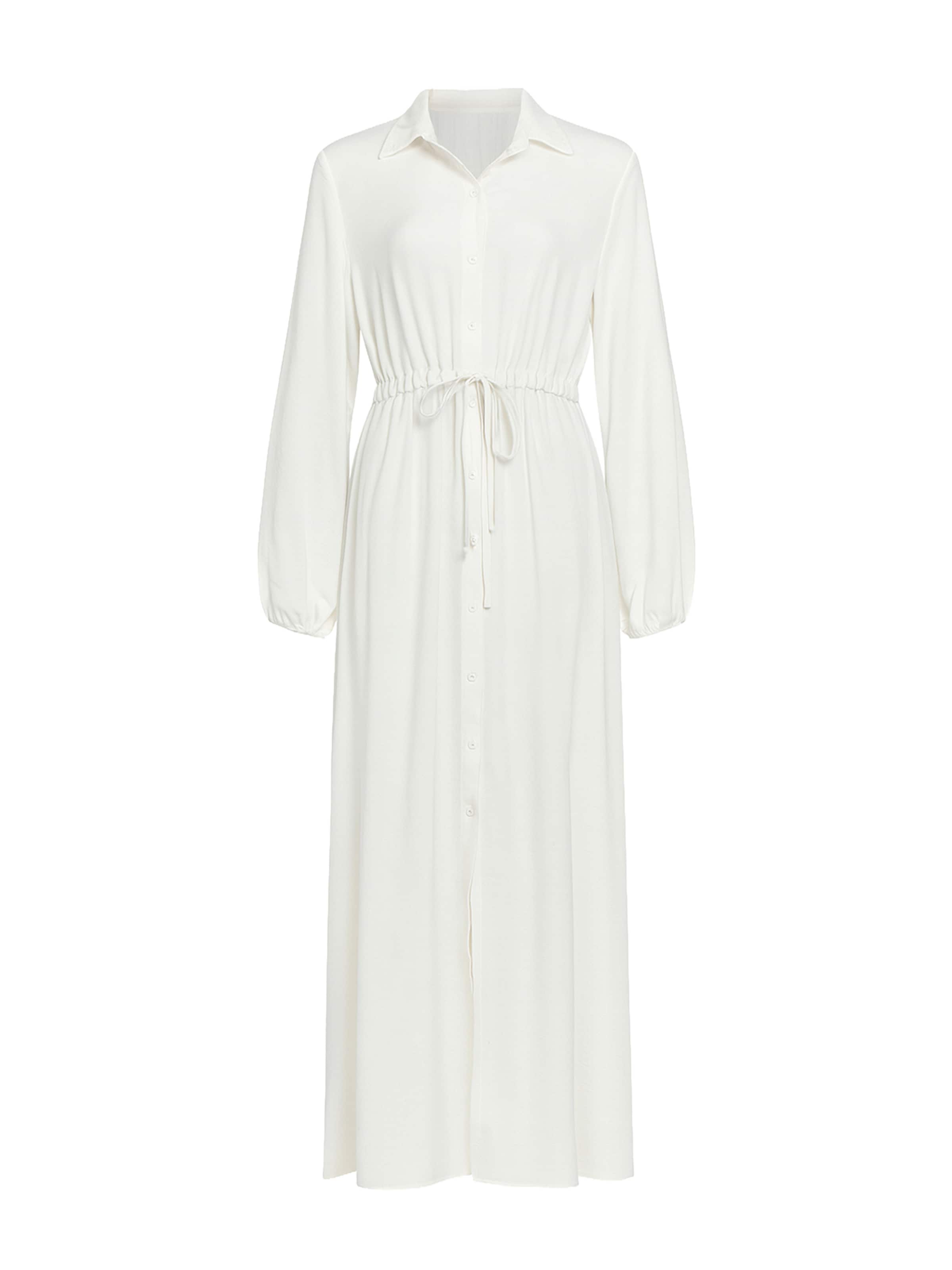 Robe-chemise Elara en blanc : devant