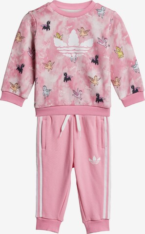 ADIDAS ORIGINALS Sweat suit 'Adidas x Disney' in Pink: front