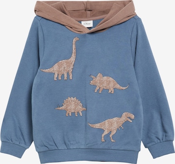 s.Oliver Sweatshirt in Blauw: voorkant