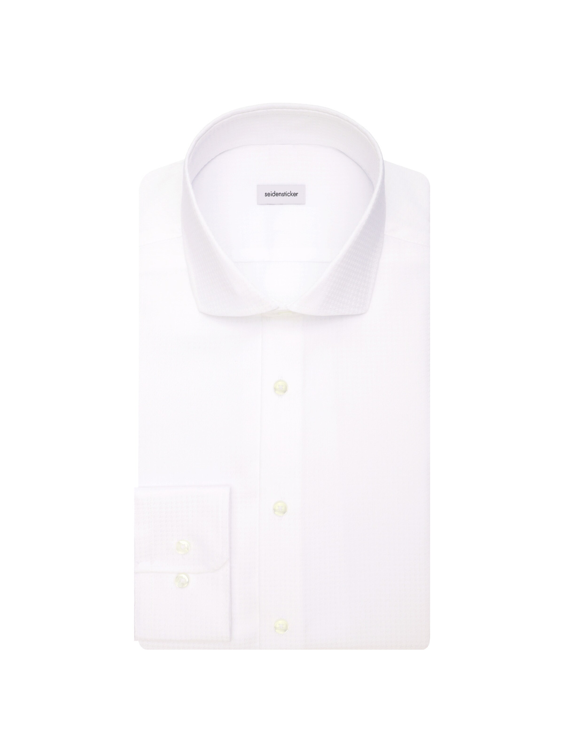 Coupe slim Chemise business 'Schwarze Rose' SEIDENSTICKER en blanc