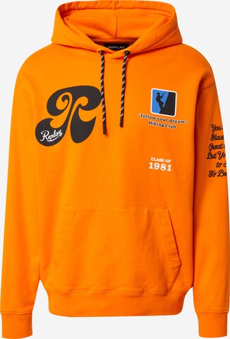 Sweat-shirt REPLAY en orange : devant