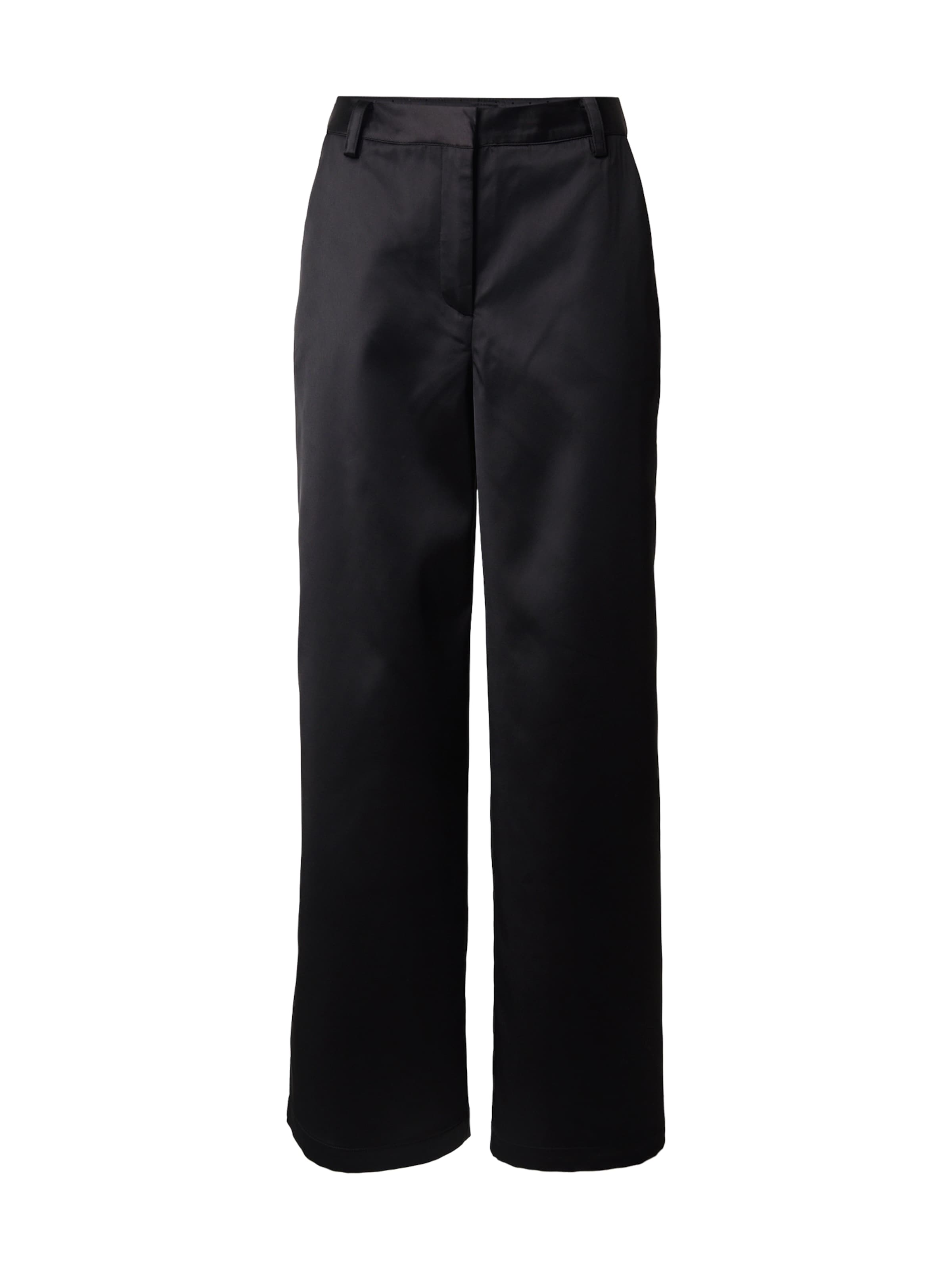 NÜMPH - Perna larga Calças 'TAMARA' em preto: frente