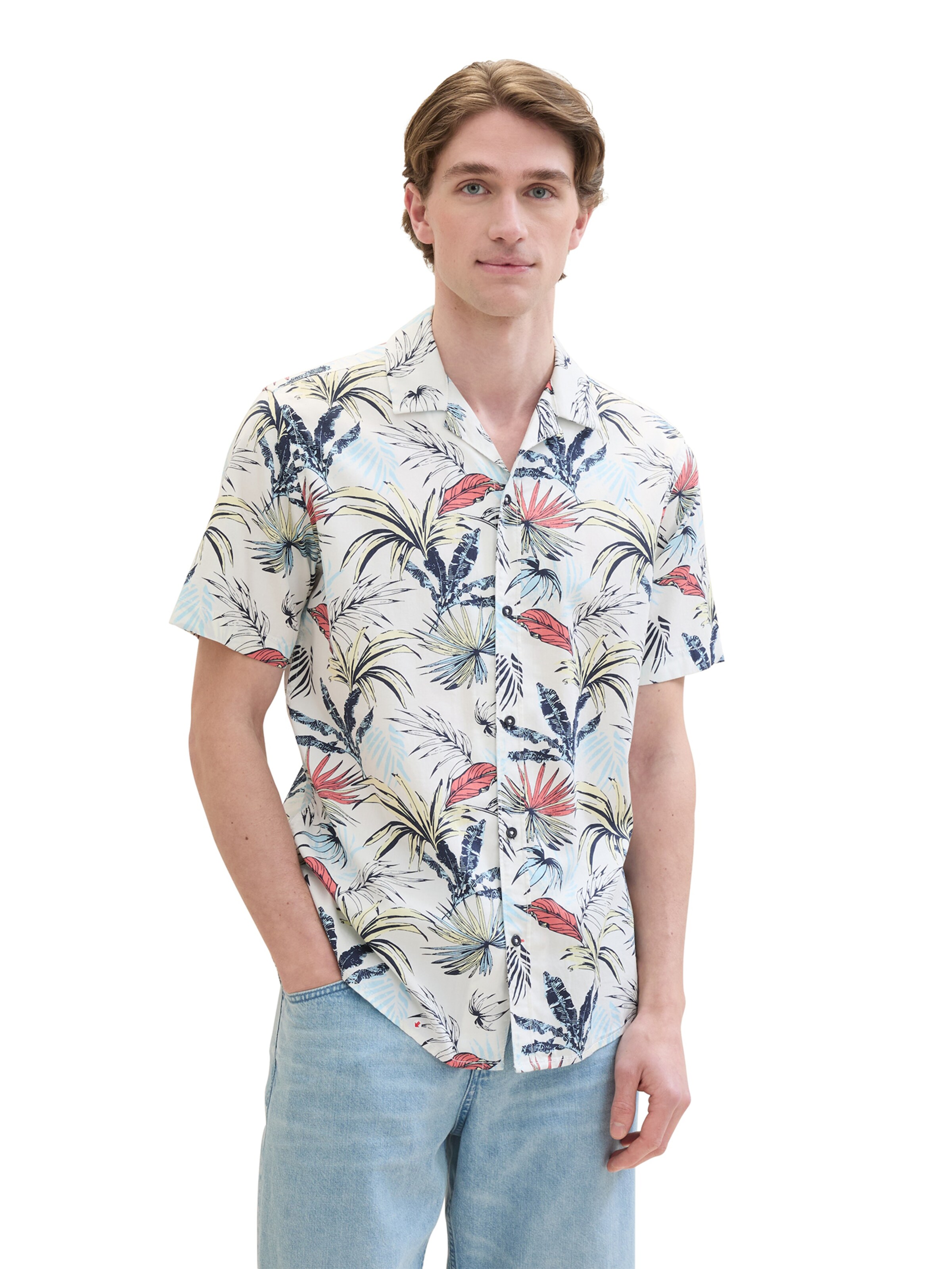 TOM TAILOR Regular fit Overhemd in Wit: voorkant