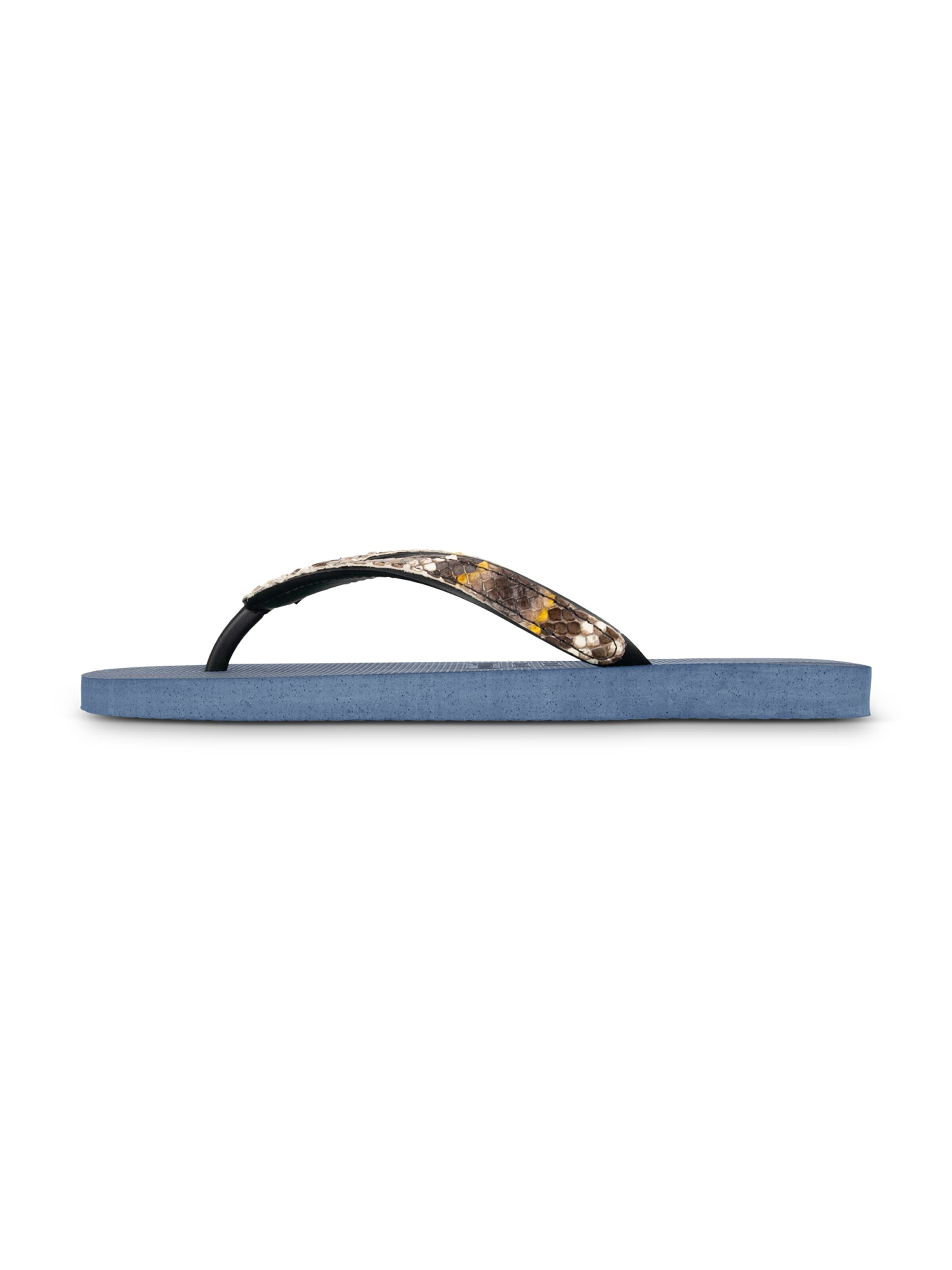 Uzurii Luxury Footwear Zehentrenner 'Python' in Braun: Vorderseite
