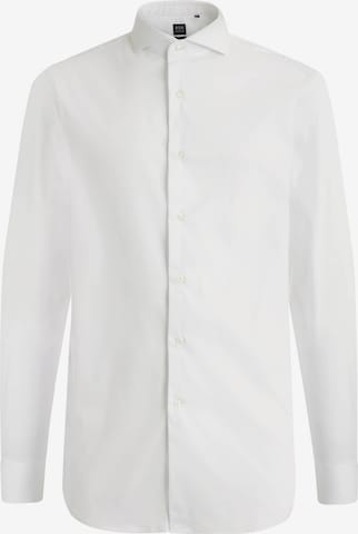 Boggi Milano Slim fit Button Up Shirt in White: front