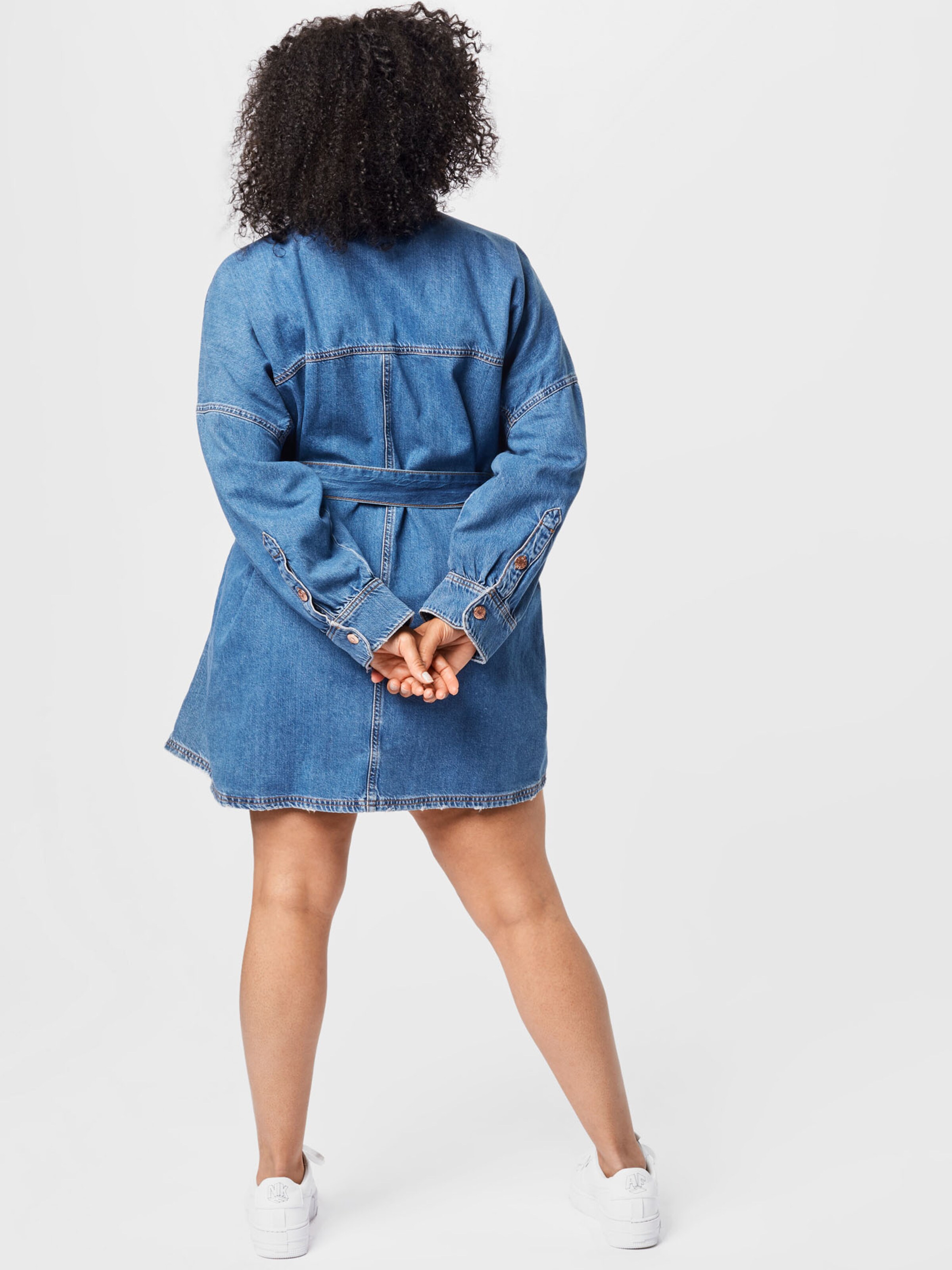 Frauen Große Größen River Island Plus Kleid 'Delano' in Blau - UJ23414 Frauen Große Größen River Island Plus Kleid 'Delano' in Blau - UJ23414