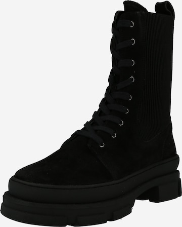 ABOUT YOU Lace-Up Ankle Boots 'Fatima' in Black: front