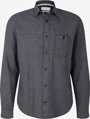 TOM TAILOR Regular fit Button Up Shirt 'Grindle Flannel' in Blue: front