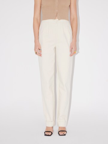 LeGer by Lena Gercke Tapered Pleat-front trousers 'Betty' in White: front