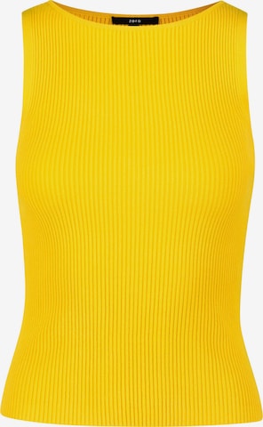 zero Knitted Top in Yellow: front