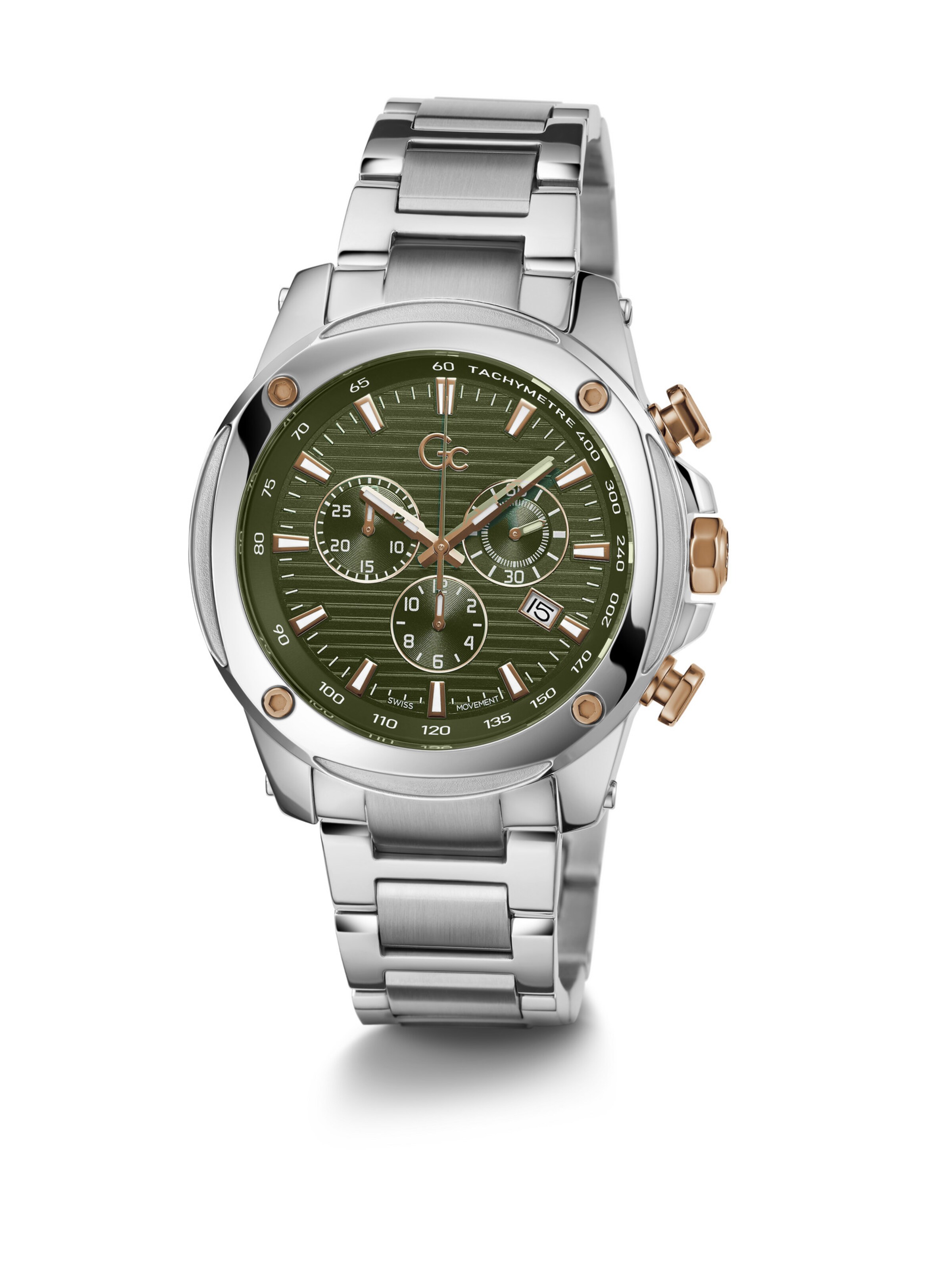 Gc Analoguhr in Silber