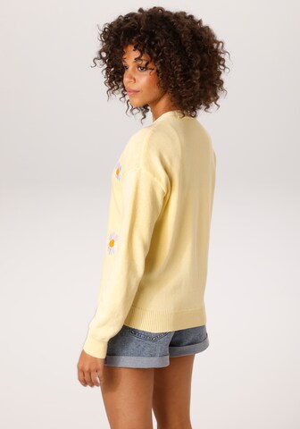 Aniston CASUAL Knit Cardigan in Yellow