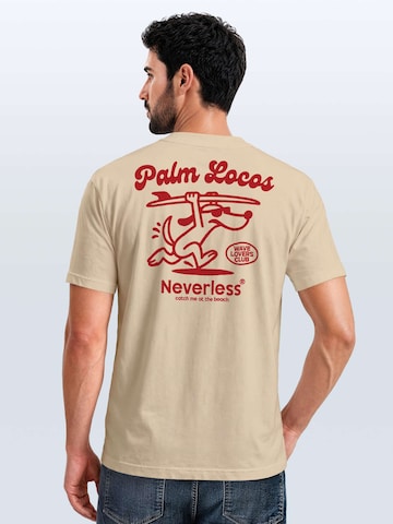 Neverless Shirt 'Palm Locos' in Beige