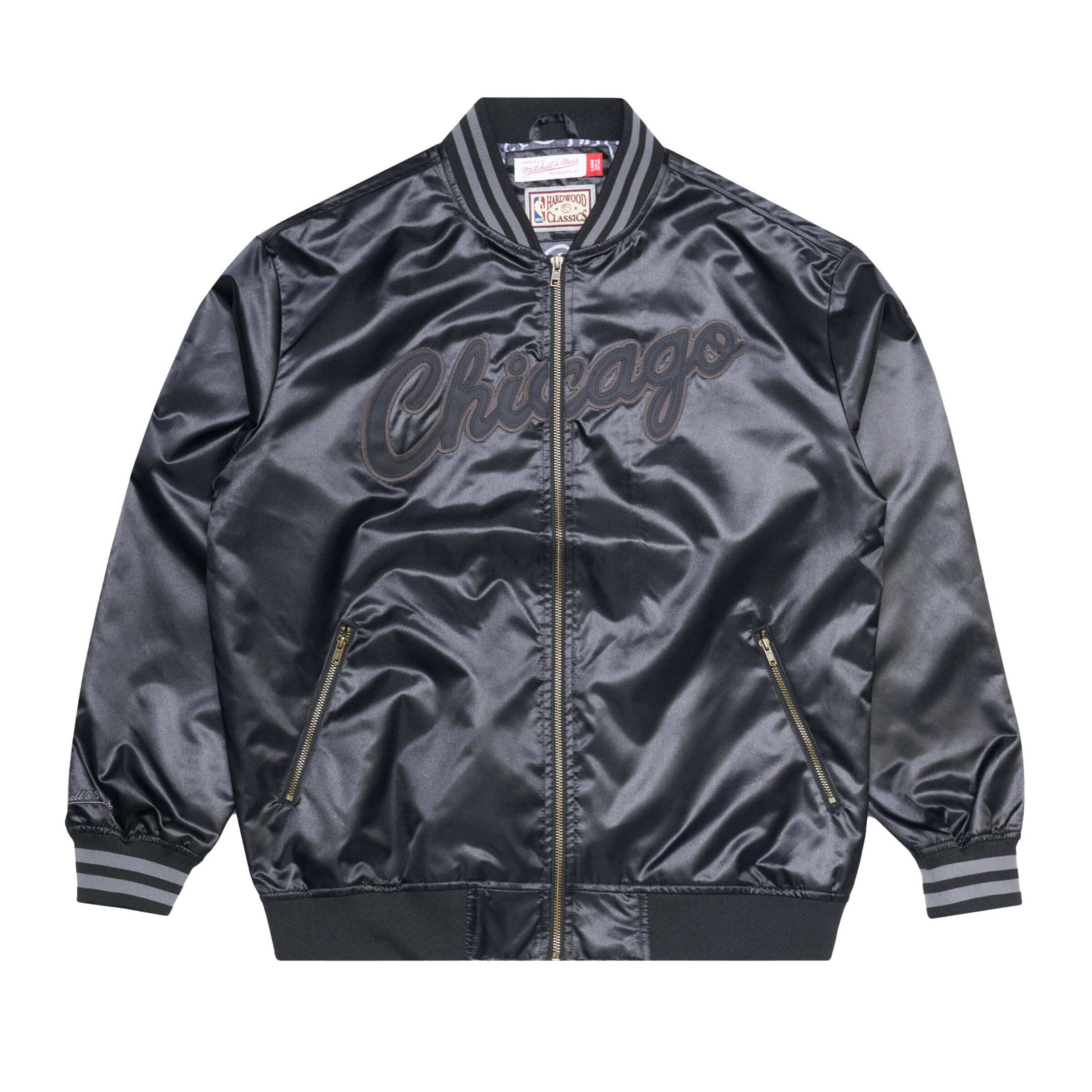 Mitchell & Ness Jacke in Schwarz: Vorderseite