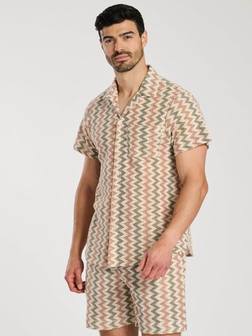 South Beach Comfort fit Overhemd in Beige