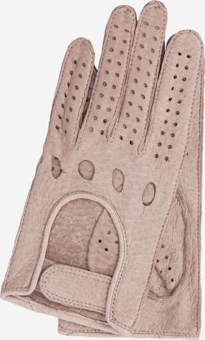 Gretchen Full Finger Gloves in Brown: front