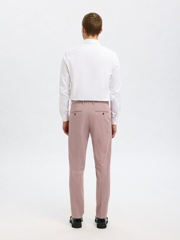 SELECTED HOMME Slim fit Pleated Pants 'SLHLIAM' in Pink