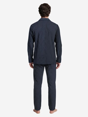 SEIDENSTICKER Pyjama lang 'Classic Web' in Blauw