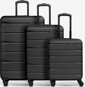 Franky Suitcase Set in Black: front