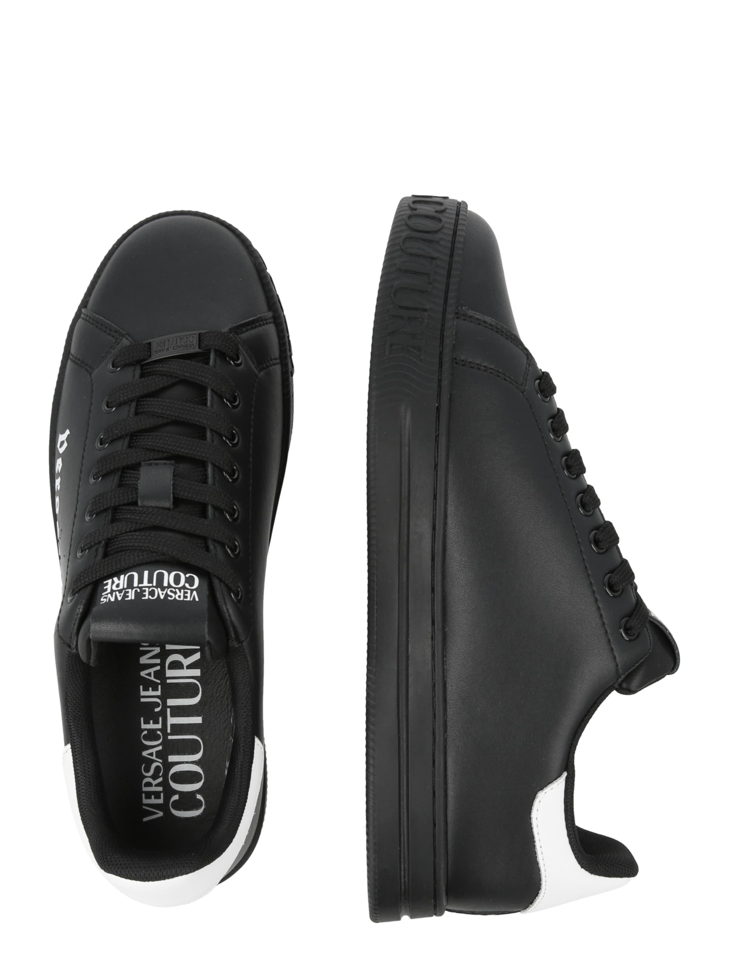 Versace Jeans Couture Matalavartiset tennarit 'FONDO COURT' värissä musta