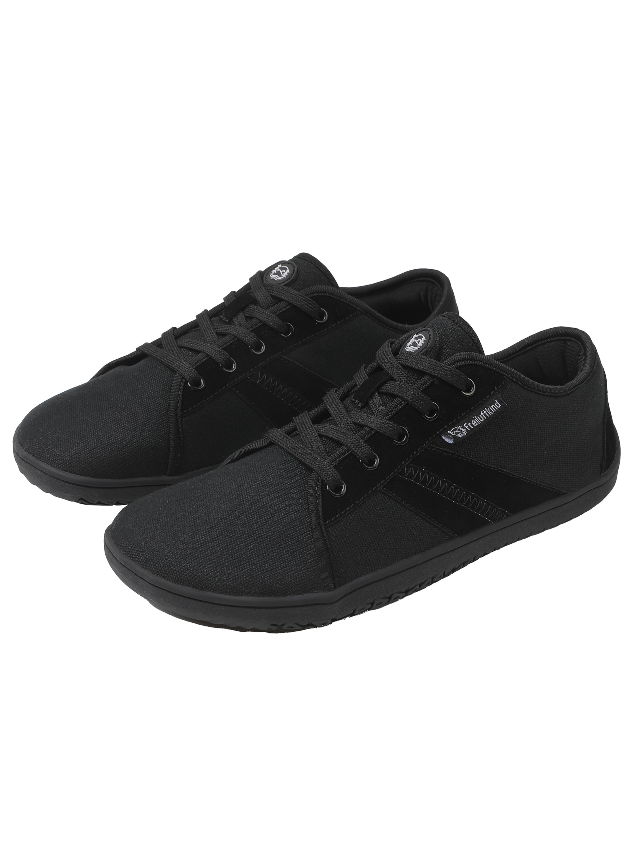 Freiluftkind Sportlicher Schnürschuh 'Baker' in Schwarz: Vorderseite