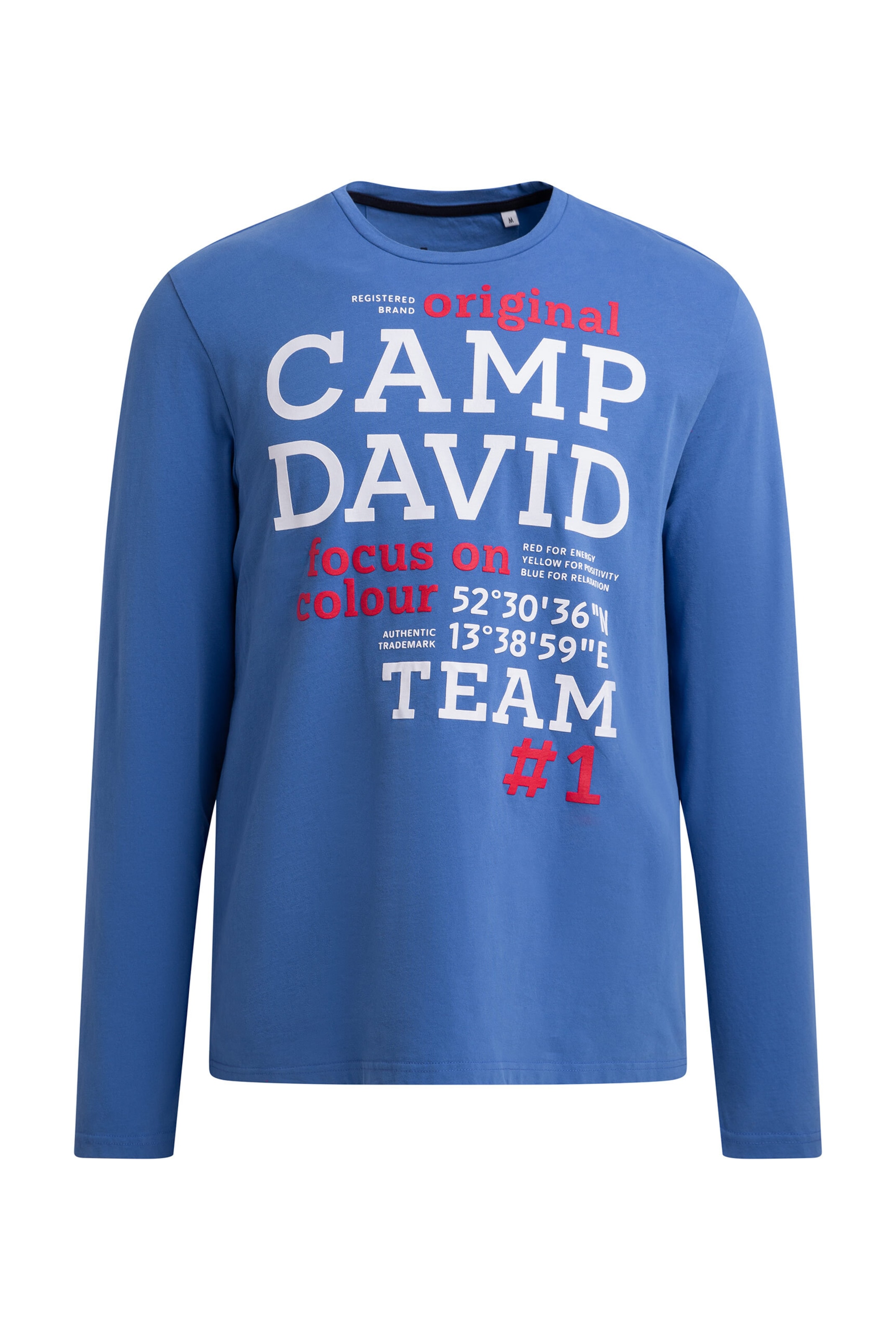CAMP DAVID Shirt in Blue: front